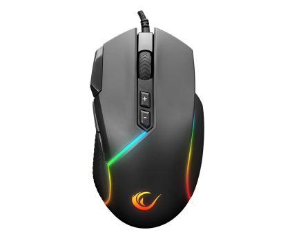 Myszka RAMPAGE Comfort 12800 DPI RGB - czarny